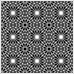 Flower Decorated Square Download For Laser Cut Free CDR