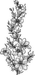 Black And White Flowers For Print Or Laser Engraving Machines Free CDR