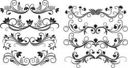 Decor Elements Set For Print Or Laser Engraving Machines Free CDR