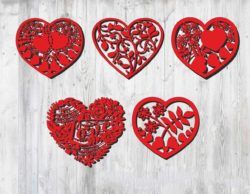 Valentine Heart For Laser Cut Free CDR