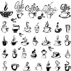 Coffee Icon For Print Or Laser Engraving Machines Free CDR