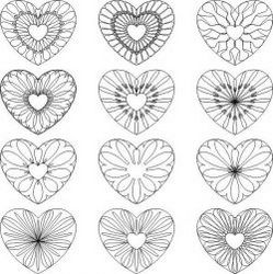 Decorative Heart Pattern For Print Or Laser Engraving Machines Free CDR