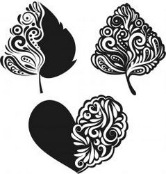 Heart And Leaf For Print Or Laser Engraving Machines Free CDR