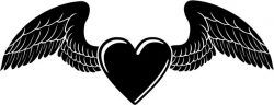 Heart Of Love With Wings For Print Or Laser Engraving Machines Free CDR
