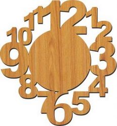 12 Number Wall Clock Download For Laser Cut Plasma Free CDR