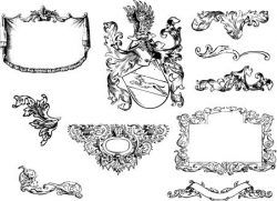 Baroque Decorative Motifs Download For Print Or Laser Engraving Machines Free CDR