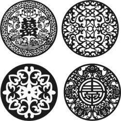 Chinese Pattern Decorative Circular Pattern Download For Laser Cut Cnc Free CDR