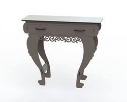 Laser Cut Wooden Table With Drawers File Free CDR