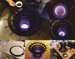 Round Coffee Table Laser Cut File Free CDR