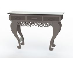 Table With Three Drawers Laser Cut File Free CDR