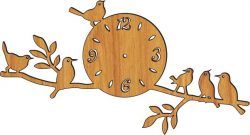 Clock On A Tree Branch Download For Laser Cut Plasma Free CDR