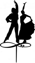 Couple Dancers Silhouette Toppers Laser Cut Free CDR