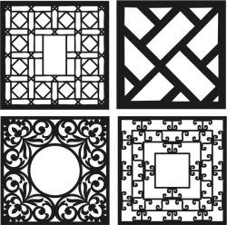 Design Template Square Decoration Download For Laser Cut Cnc Free CDR