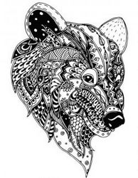 Floral Bear For Print Or Laser Engraving Machines Free CDR