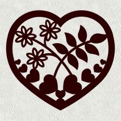 Mussel Heart Weed Flower Download For Laser Cut Cnc Free CDR