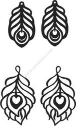 Feather Shaped Earrings Free CDR