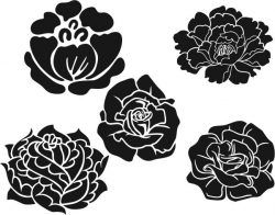 Rose Pattern And Peony Download For Laser Engraving Machines Free CDR