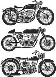 The Old Motorbikes Have Strange Unique Designs Free CDR