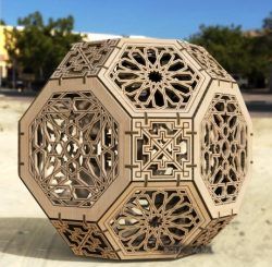 Hexagon Sphere Lamp For Laser Cut Cnc Free CDR