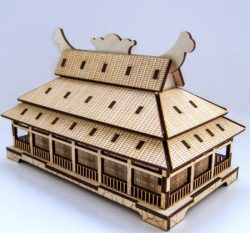 Japanese Style House Model For Laser Cut Cnc Free CDR