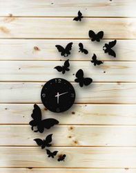 A Flying Butterfly Clock For Laser Cut Plasma Free CDR