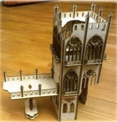 Architectural Design Of The Tower Collapsed For Laser Cut Cnc Free CDR