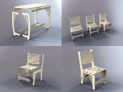 Assembled Wooden Furniture And Tables For Laser Cut Cnc Free CDR