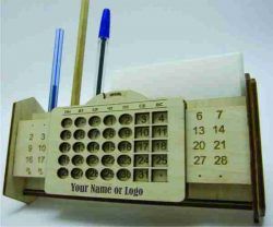 Calendar View Box And Pens For Laser Cut Cnc Free CDR