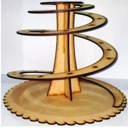 Display Shelves Of Spiral Cakes For Laser Cut Cnc Free CDR