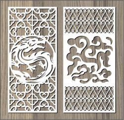 Dragon And Cloud Pattern For Laser Cut Cnc Free CDR