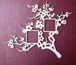 Apricot Tree Picture Frame For Laser Cut Cnc Free CDR