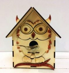 Bird House Shaped Like An Owl For Laser Cut Cnc Free CDR