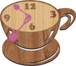 Cafe Clock For LaserCut Plasma Free CDR