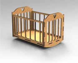 Crib For Babies For Laser Cut Cnc Free CDR