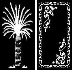 Date Palm Partition For Laser Cut Cnc Free CDR