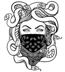 Girl With A Snake Head For Laser Engraving Machines Free CDR
