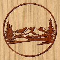 Northern Mountain Forest For Laser Cut Cnc Free CDR
