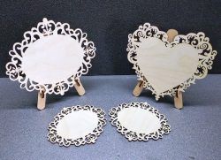 Oval And Heart For Laser Cut Free CDR