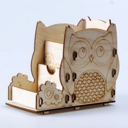 Owl Shaped Stationery Shelves For Laser Cut Cnc Free CDR