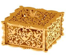 Wooden Box With Bird For Laser Cut Cncmotifs Free CDR