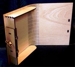Book Shaped Souvenir Box For Laser Cut Free CDR