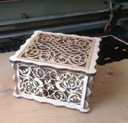 Rose Wood Box For Laser Cut Free CDR