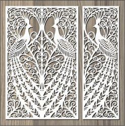 Screened Peacock For Laser Cut Cnc Free CDR
