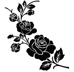 Clipart Flower Black And White Free CDR
