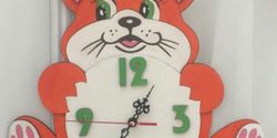 Laser Cut Clock With Cat Kids Free CDR