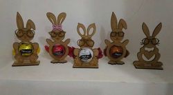 Laser Cut Easter Egg Tray Holder Stand Rabbit Free CDR