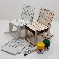 Laser Cut Cnc Project Chair Shaped Calander Free CDR