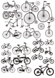 Bicycles Stickers Silhouette Free CDR