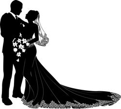 Bride And Groom Silhouette Free CDR