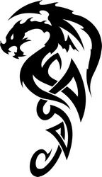 Celtic Dragon Tribal Tattoo Design Free CDR